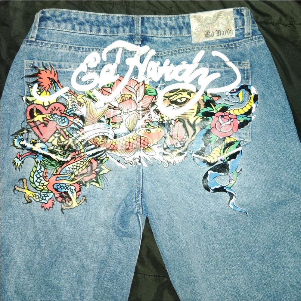 Ed Hardy Blue Denim Jeans